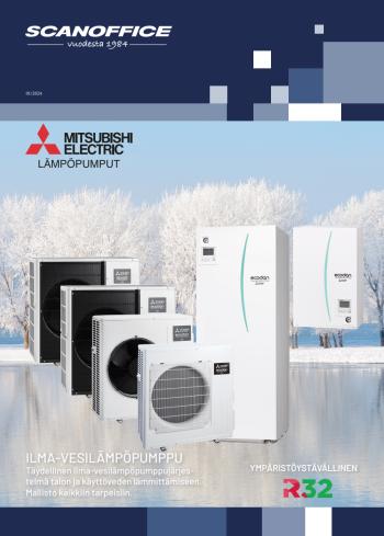 Mitsubishi Electric R32 -ilma-vesilämpöpumput-esite, 50 kpl