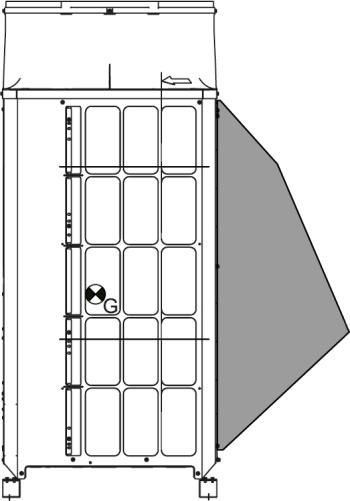 Mitsubishi Electric CAHV-R450: lumi- ja tuuliohjain taakse